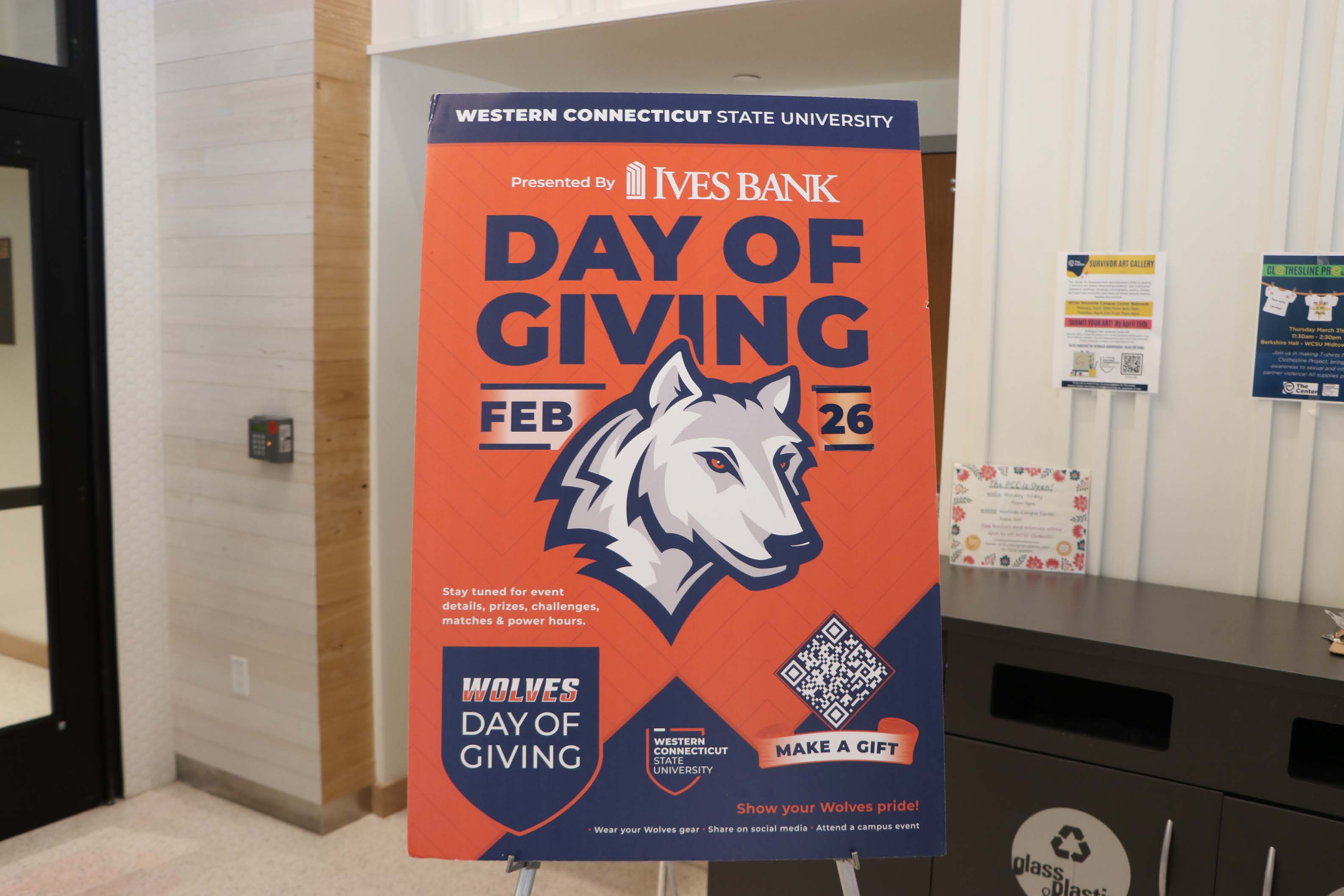 WestConn Wolves Day of Giving display